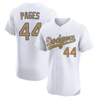 Los Angeles Dodgers #44 Andy Pages Player White Gold CONTON Limited Elite Home Stitched Jerseys