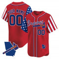 Custom Atlanta Braves 2024 Independence Day Vapor Premier Limited Jersey V2 ¨C Red CONTON