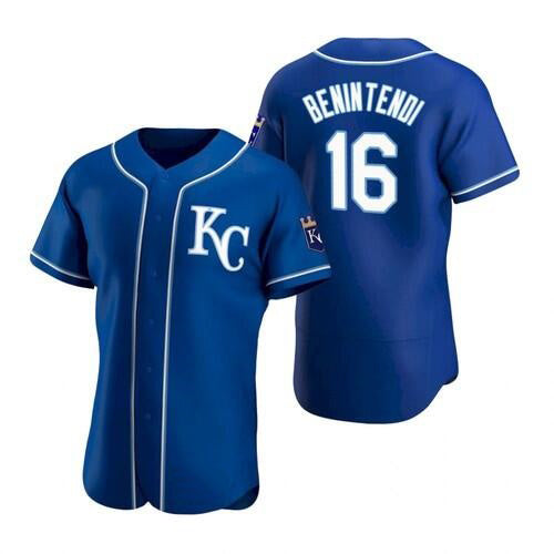 Kansas City Royals #16 Andrew Benintendi Blue CONTON Flex Base Stitched Jersey 2