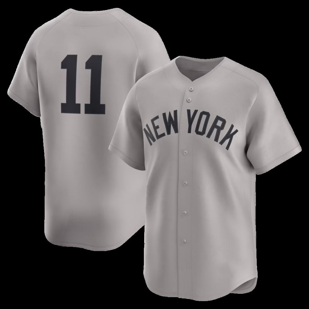 New York Yankees #11 Anthony Volpe Gray CONTON Road Limited Player Jersey