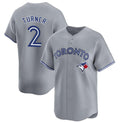 Toronto Blue Jays #2 Justin Turner Gray CONTON Cool Base Stitched Jersey