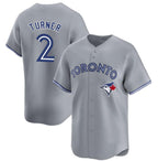 Toronto Blue Jays #2 Justin Turner Gray CONTON Cool Base Stitched Jersey