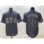 New York Mets #20 Pete Alonso Grey CONTON 2024 City Connect Cool Base Stitched Jersey