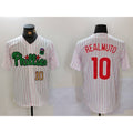 Philadelphia Phillies #10 J.T. Realmuto White Green CONTON Cool Base Stitched Jerseys