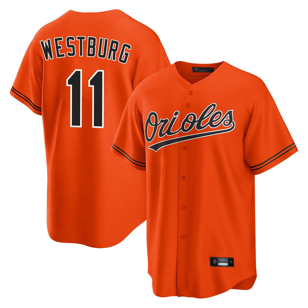 Baltimore Orioles #11 Jordan Westburg Player Orange CONTON Home Game Stitched Jerseys