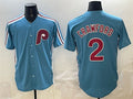 Philadelphia Phillies #2 Justin Crawford Blue CONTON Cool Base Stitched Jersey