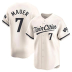 Minnesota Twins #7 Joe Mauer Player Cream CONTONHome Limited Stitched Jerseys