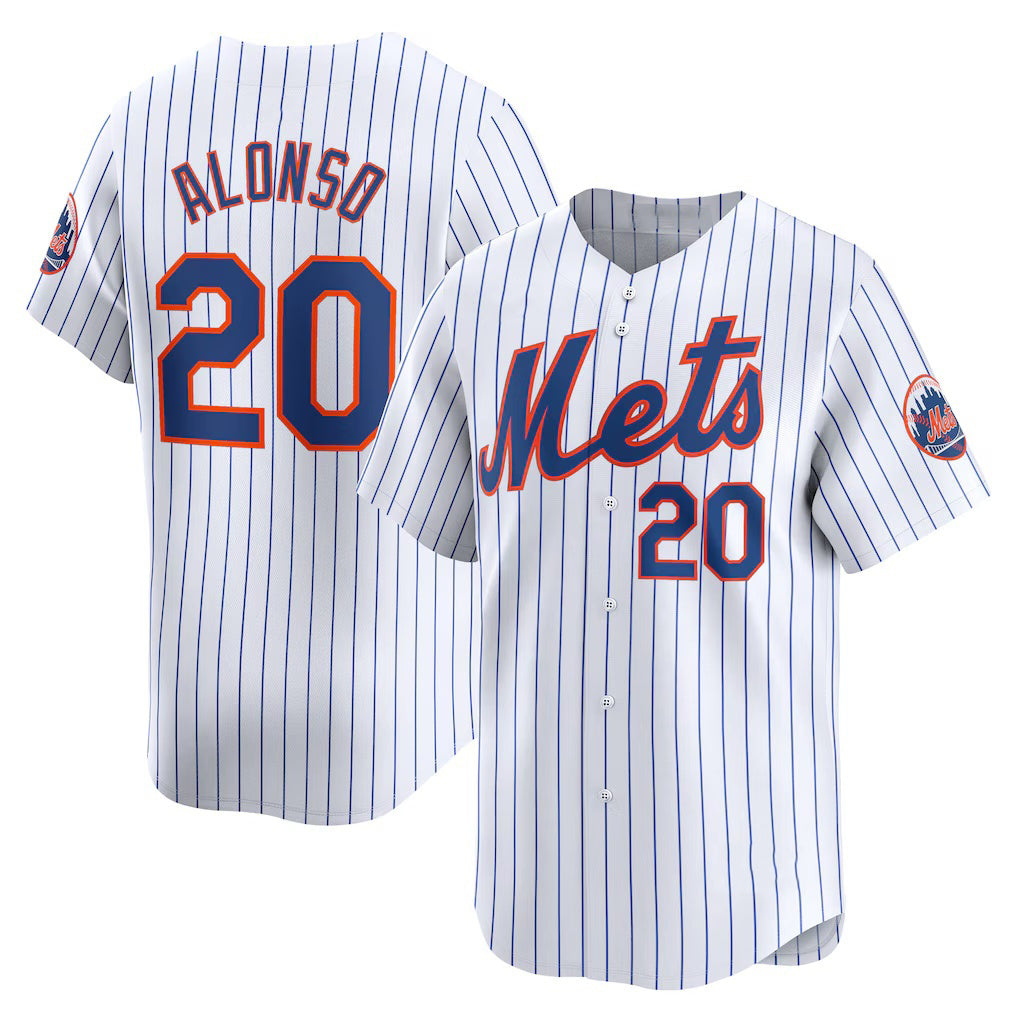 New York Mets #20 Pete Alonso White CONTON Home Limited Player Jersey