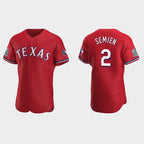 Texas Rangers #2 Marcus Semien Red CONTON Flex Base Stitched Jersey