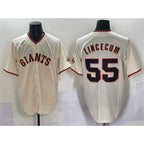 San Francisco Giants #55 Tim Lincecum Cream CONTON 2024 Home Limited Stitched Jersey
