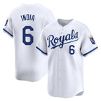 Kansas City Royals #6 Jonathan India Player White CONTON Alt Limited Home Stitched Jerseys