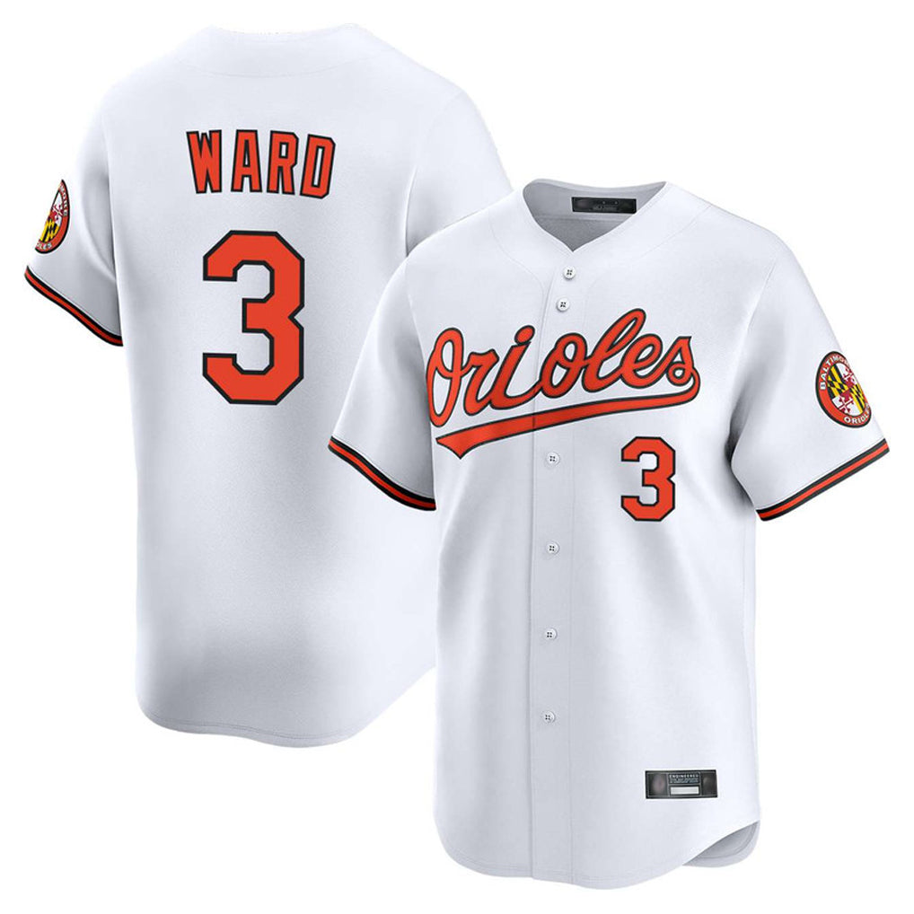 Baltimore Orioles #3 Taylor Ward Player White CONTON Limited Home Game Stitched Jerseys