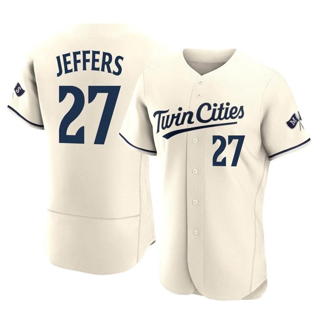 Minnesota Twins #27 Ryan Jeffers Player Cream CONTONHome Limited Elite Stitched Jerseys
