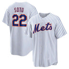 New York Mets #22 Juan Soto White CONTON Home Replica Player Jersey