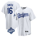 Los Angeles Dodgers #16 Will Smith Player White CONTON World Series Meet Game Home Stitched Jerseys
