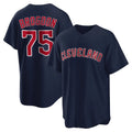 Cleveland Guardians #75 Connor Brogdon Player Navy CONTON Game Home Stitched Jerseys