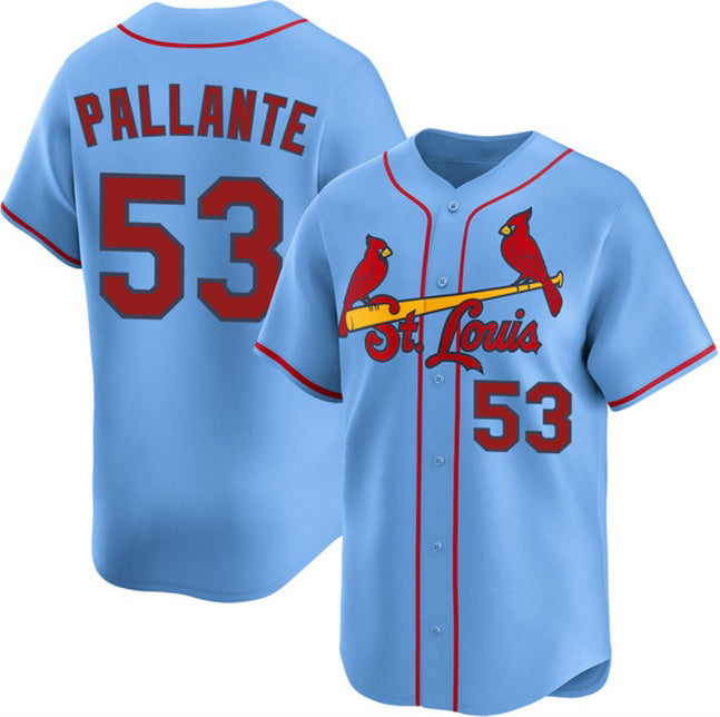 St. Louis Cardinals #53 Andre Pallante Blue CONTON Alternate Limited Stitched Jersey