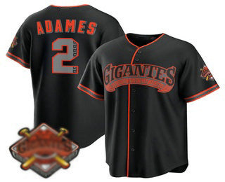San Francisco Giants #2 Willy Adames Black CONTON 2026 Alternate Stadium Stitched Jersey