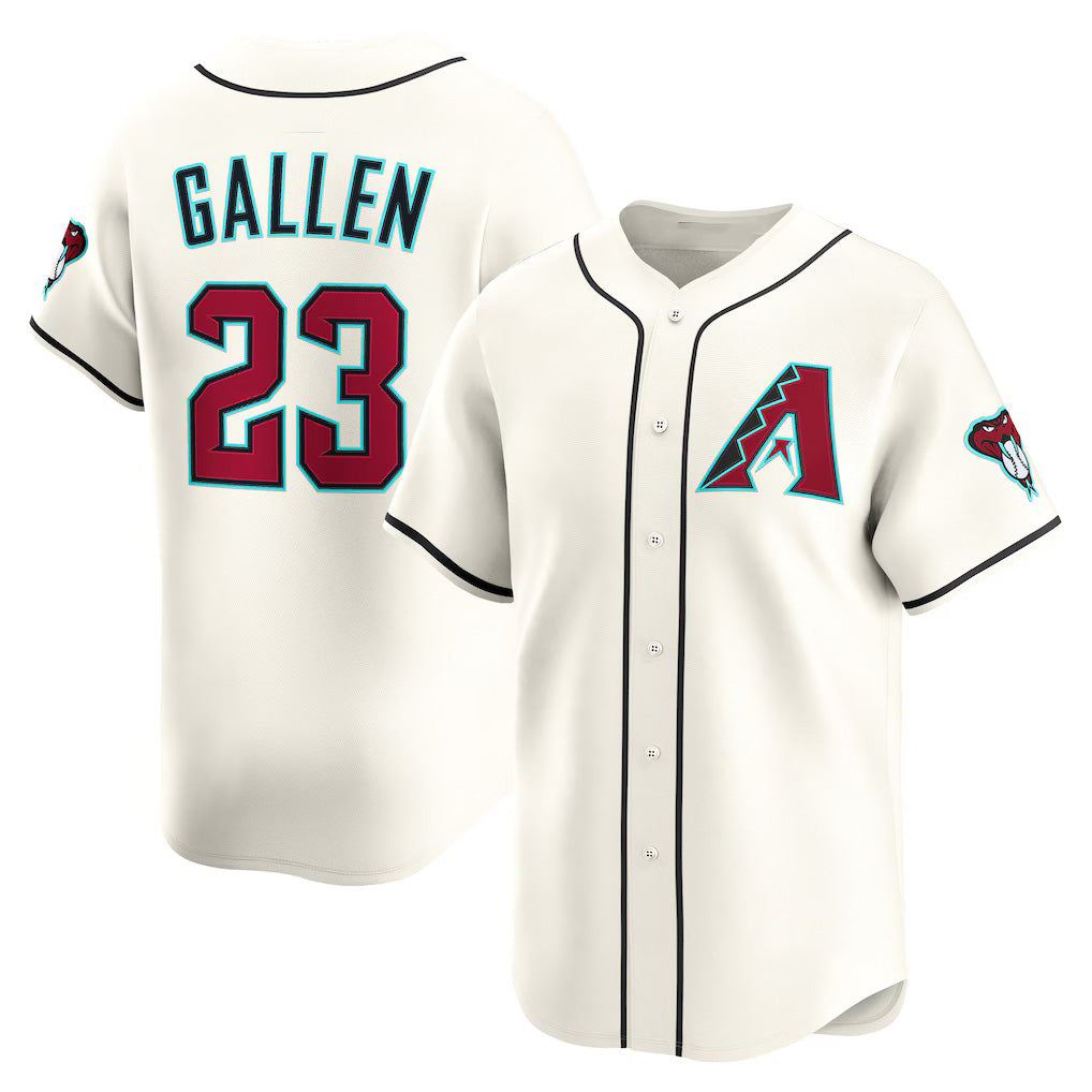Arizona Diamondbacks #23 Zac Gallen Cream CONTON Home Limited Player Jersey
