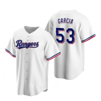 Texas Rangers #53 Adolis Garcia White CONTON Cool Base Stitched Jersey