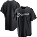 Atlanta Braves Blank Black CONTON Lights Out Limited Stitched Jersey