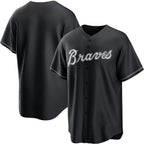 Atlanta Braves Blank Black CONTON Lights Out Limited Stitched Jersey
