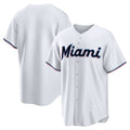 Miami Marlins White CONTON Home Replica Team Jersey