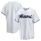 Miami Marlins White CONTON Home Replica Team Jersey