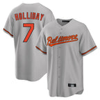 Baltimore Orioles #7 Jackson Holliday Player Gray CONTON Home Game Stitched Jerseys