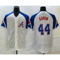 Atlanta Braves #44 Hank Aaron White CONTON 2023 City Connect Flex Base Stitched Jersey