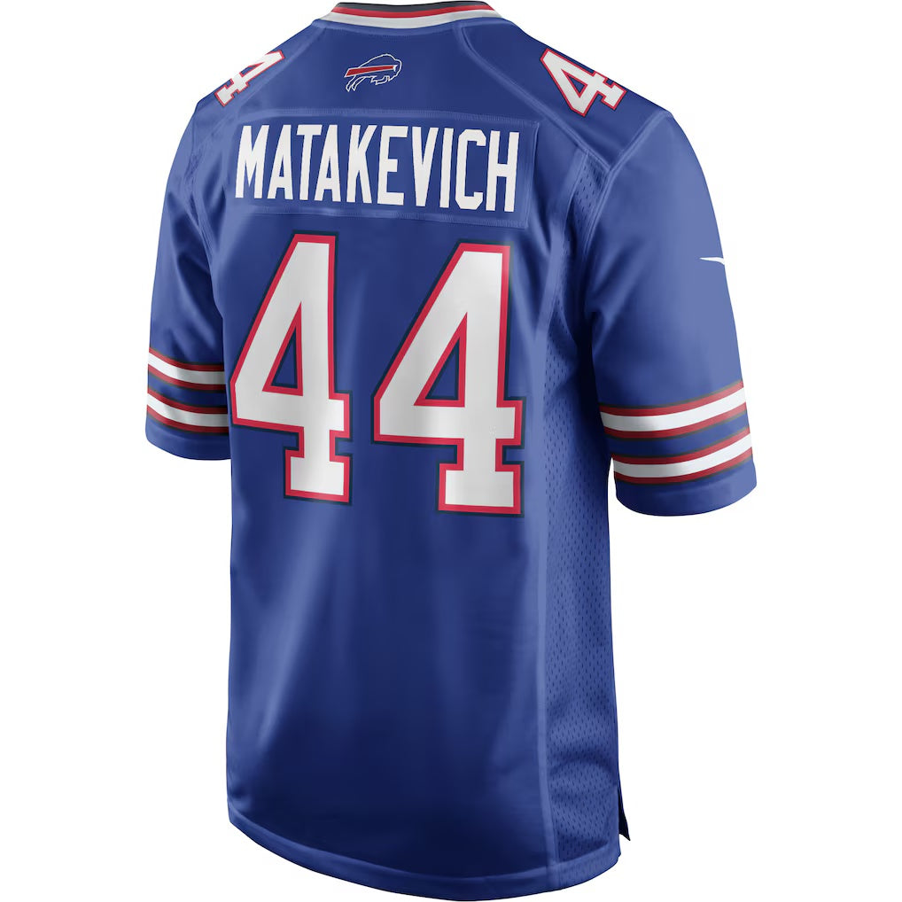B.Bills #44 Tyler Matakevich Royal CONTON Game Player Jersey