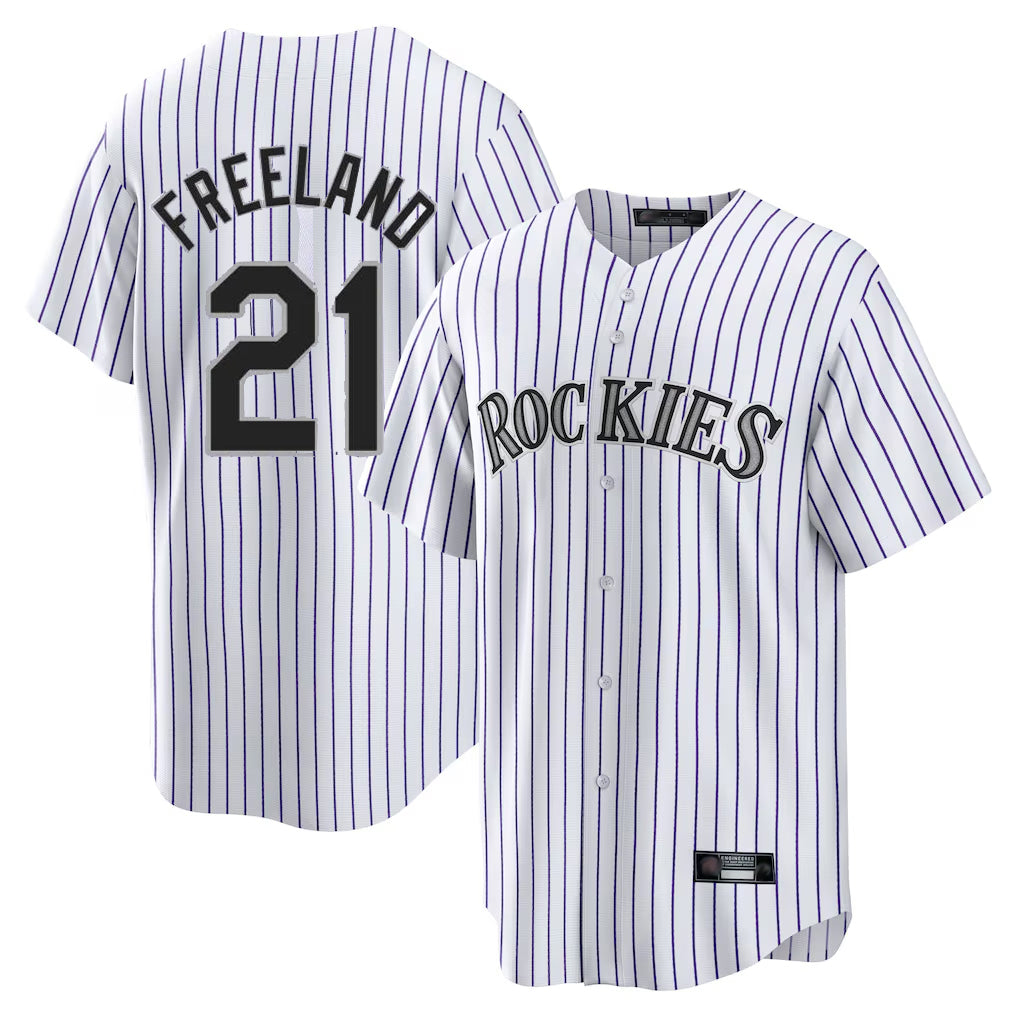 Colorado Rockies #21 Kyle Freeland Player White CONTON Game Home Stitched Jerseys