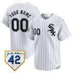 Custom Chicago White Sox 2024 Jackie Robinson Patch Vapor Premier Limited Jersey ¨C White CONTON