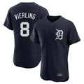 Detroit Tigers #8 Matt Vierling Player Navy CONTON Limited Elite Home Stitched Jerseys