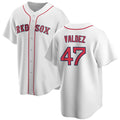 Boston Red Sox #47 Enmanuel Valdez White CONTON Cool Base Stitched Jersey