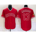 San Diego Padres #13 Manny Machado Red CONTON Cool Base Stitched Jersey