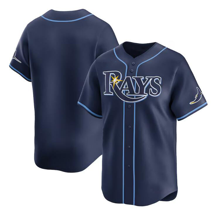 Tampa Bay Rays Blank Navy CONTON Away Limited Stitched Jersey