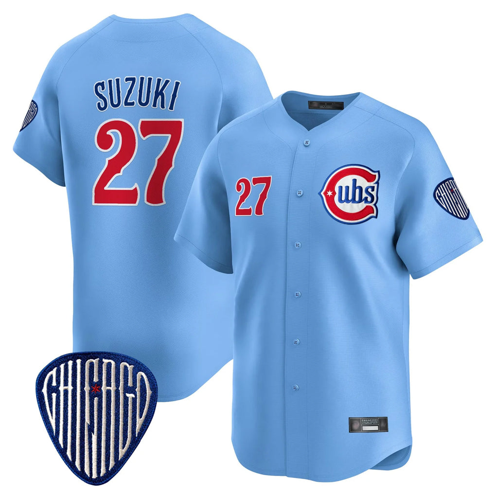 Chicago Cubs #27 Seiya Suzuki Player Blue CONTON Vapor Premier Limited Home Stitched Jerseys