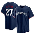 Minnesota Twins #27 Ryan Jeffers Player Navy CONTONReplica Alternate Home Stitched Jerseys