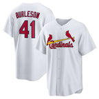 St. Louis Cardinals #41 Alec Burleson White CONTON Home Replica Jersey