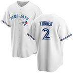 Toronto Blue Jays #2 Justin Turner White CONTON Cool Base Stitched Jersey