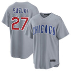 Chicago Cubs #27 Seiya Suzuki Player Gray CONTON Home Game Stitched Jerseys