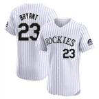 Colorado Rockies #23 Kris Bryant Player White CONTON Limited Elite Home Stitched Jerseys