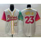 San Diego Padres #23 Fernando Tatis Jr Number White CONTON NEW 2023 City Connect Cool Base Stitched Jersey 2
