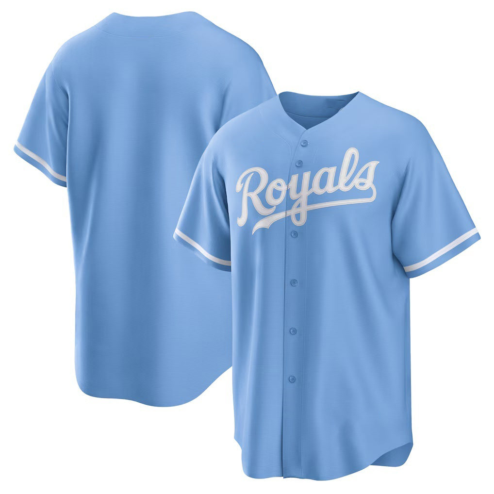 Kansas City Royals Light Blue CONTON Alternate Replica Team Logo Jersey