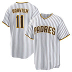 San Diego Padres #11 Yu Darvish White CONTON Home Replica Player Jersey