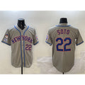 New York Mets #22 Juan Soto Grey CONTON 2025 Spring Training Alternate Limited Stitched Jersey