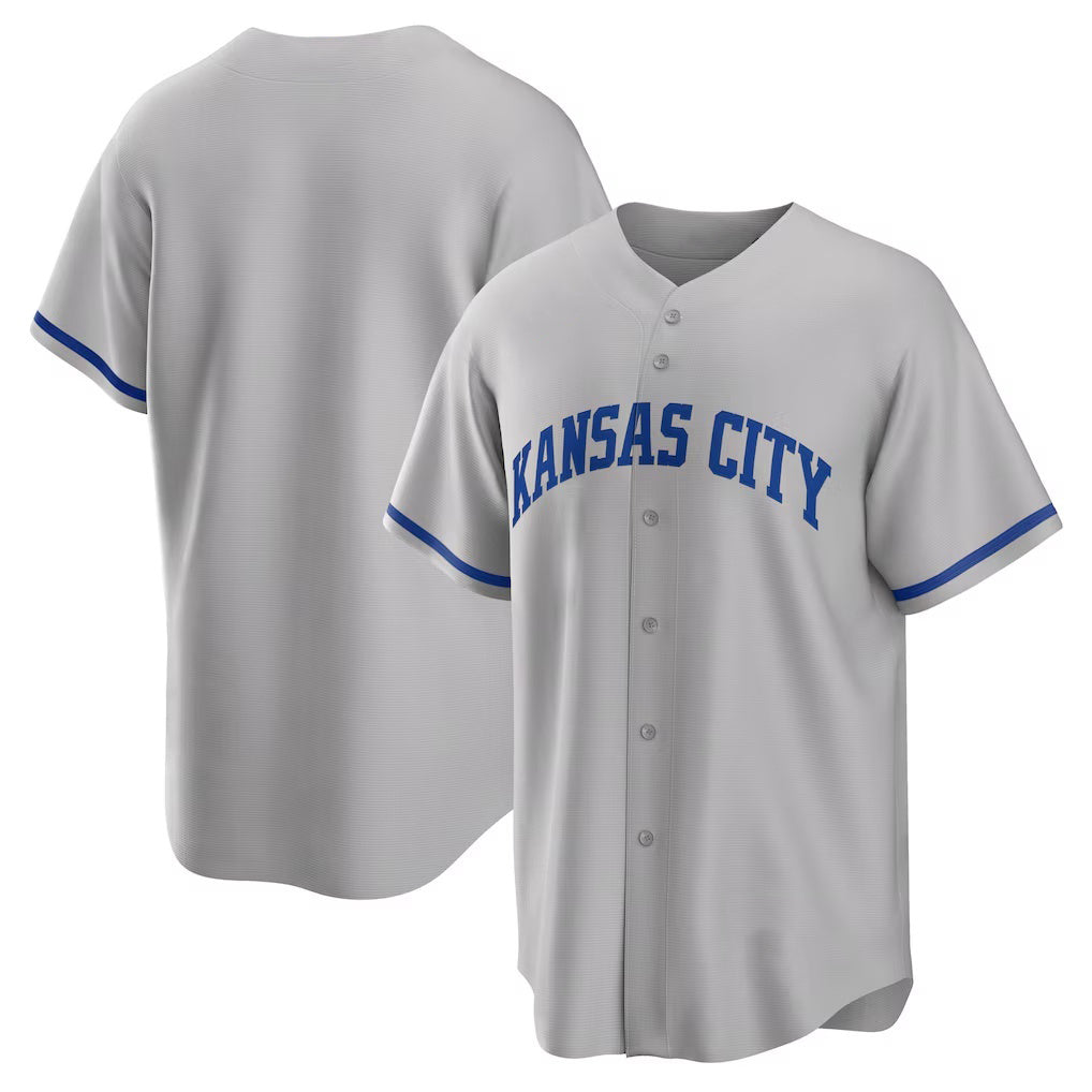 Kansas City Royals Gray CONTON Road Replica Team Jersey
