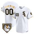 Custom Chicago White Sox 2024 Spring Training Patch Vapor Premier Limited  Jersey ¨C White Gold CONTON