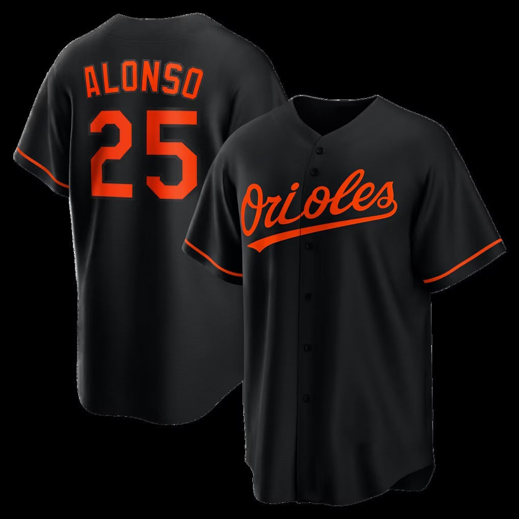 Baltimore Orioles #25 Pete Alonso Black CONTON Alternate Replica Jersey